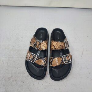 Birkenstock 1774 Arizona Snake Brown Slide Sandal